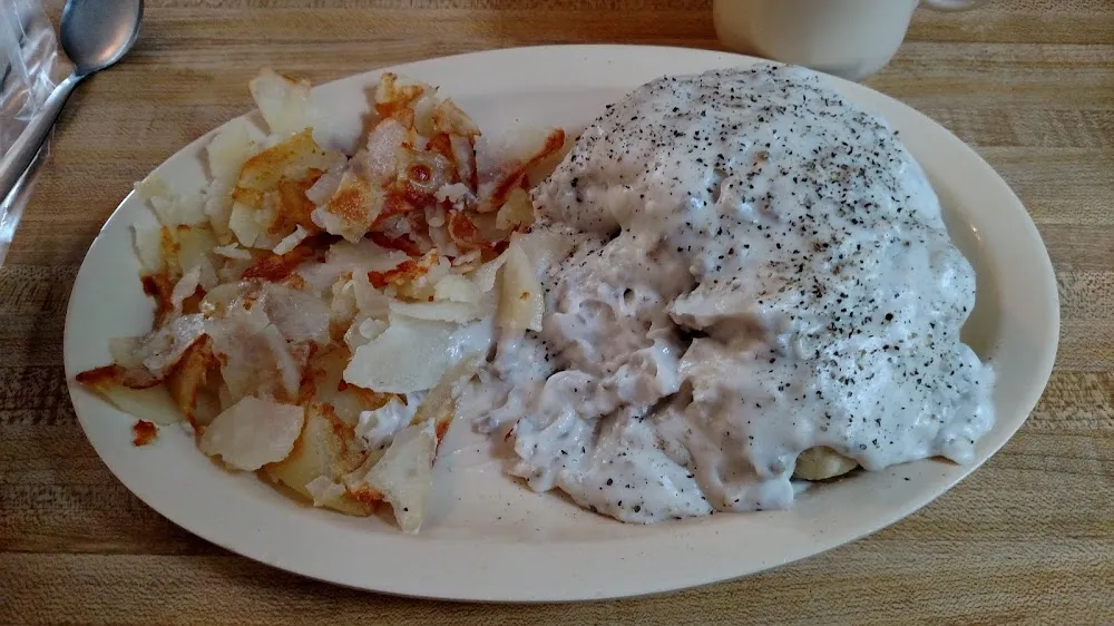 Biscuit and Gravy and Hashbrowns