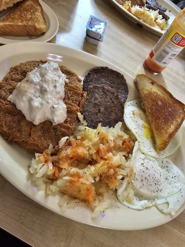 Country Fried Steak 2 Eggs & Home Fries or Hash Browns